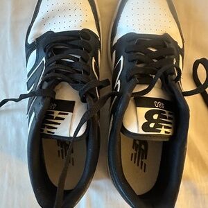 NEW BALANCE 480 RETRO SNEAKER SHOES WHITE BLACK size 9